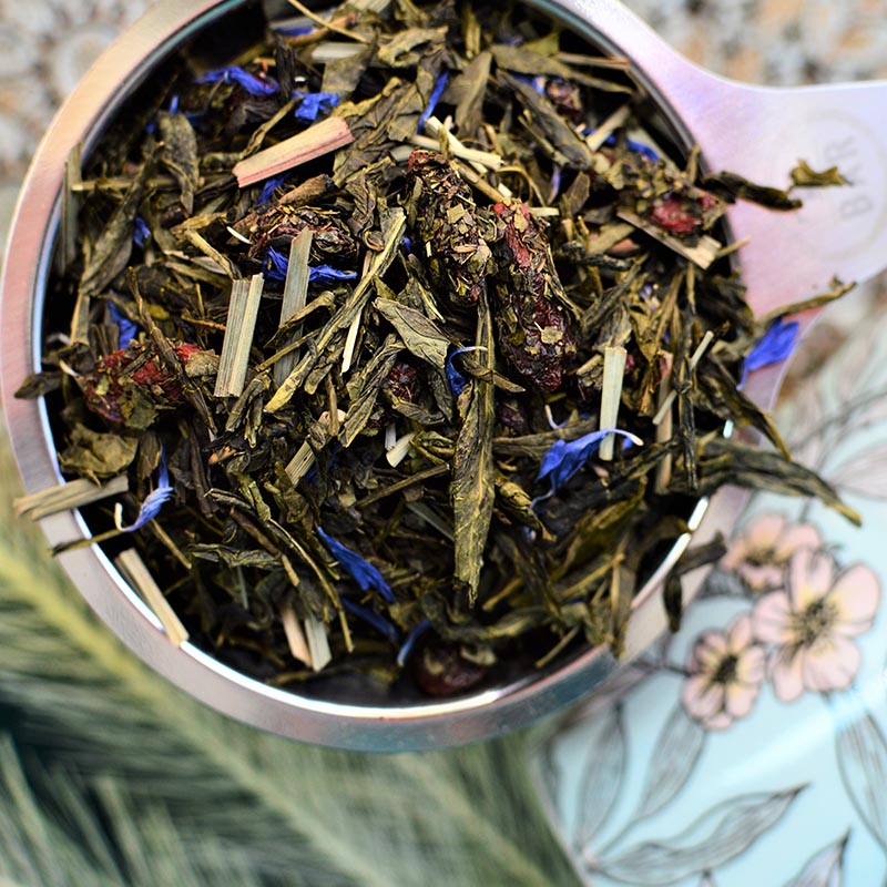 Goji bogyó eperrel - ízesített zöld tea