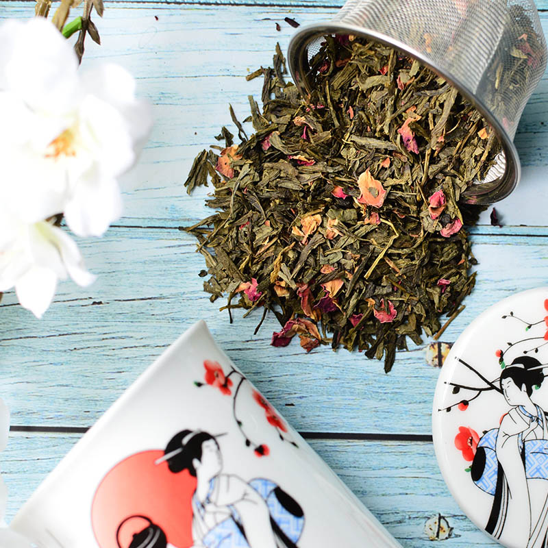Sakura-Cherry - ízesített zöld tea