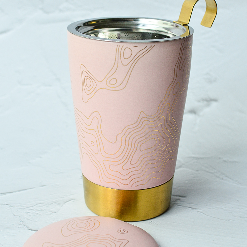 *Exkluzív rózsaszín szűrős bögre - Image 2