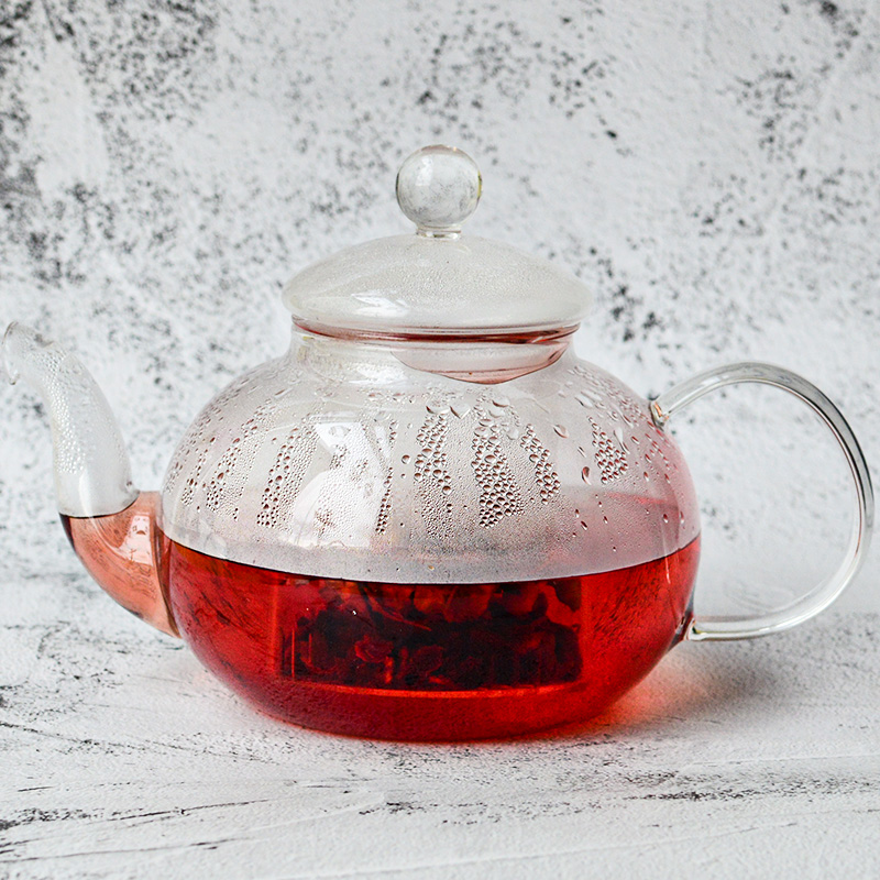 Üveg kanna üveg szűrővel