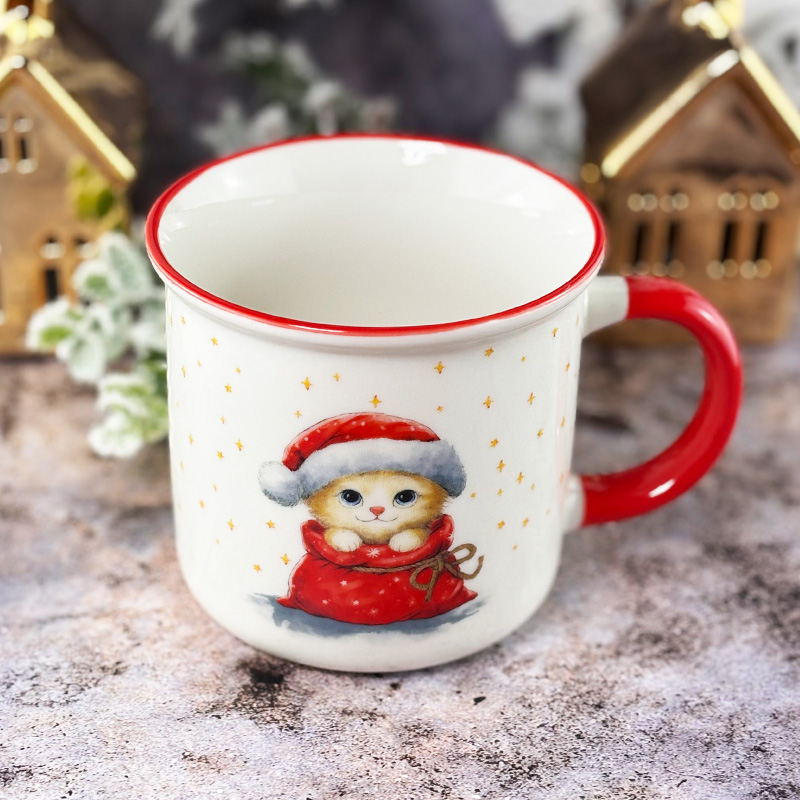 Karácsonyi cicás bögre