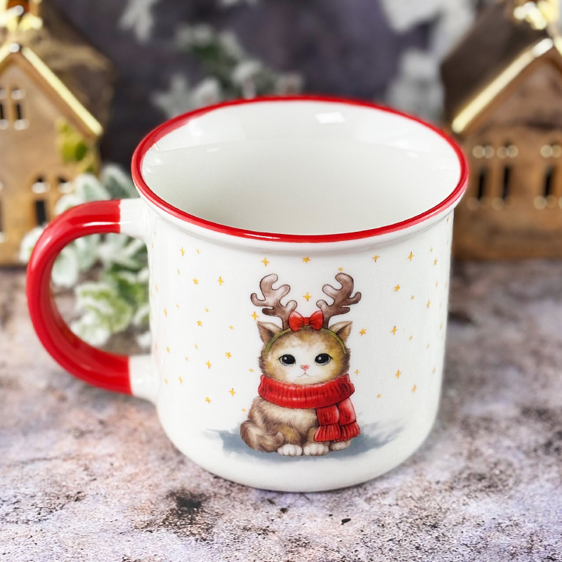 Karácsonyi cicás bögre (2)